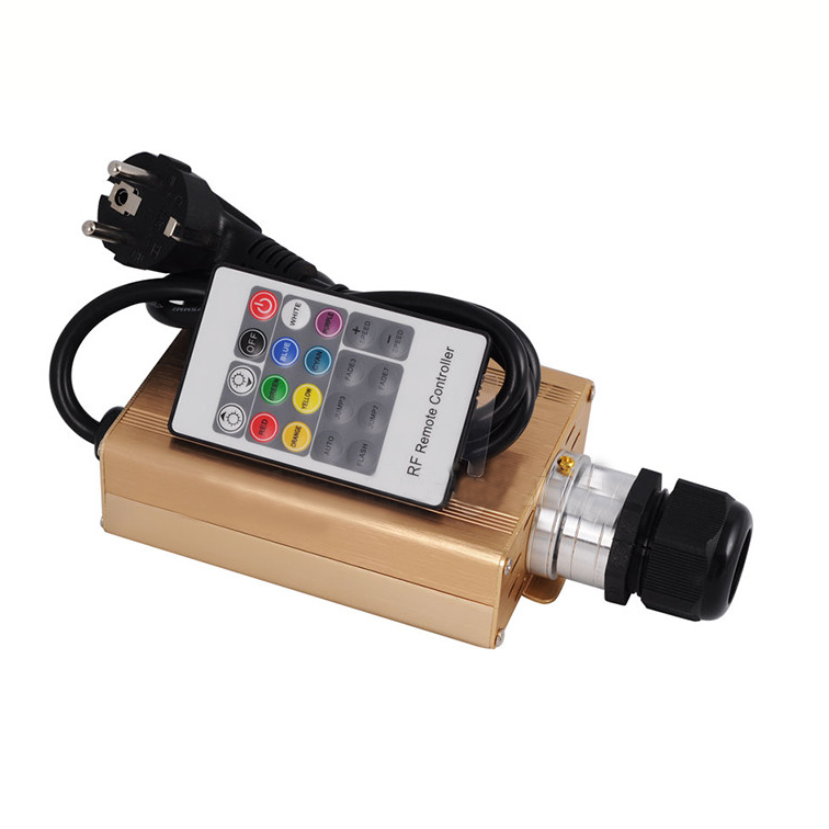 16W RGB 4 Plug Type Selection 20key RF Remote LED Fiber Optic Engine Driver Golden Case For Fiber Optics 16W RGB 4 Plug Type Selection 20key RF Remote LED Fiber Optic Engine Driver Golden Case For Fiber Optics